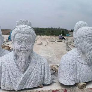 信阳 白麻花岗岩石材人物立体雕刻