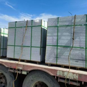 信阳 芝麻白花岗岩地铺石装车日常