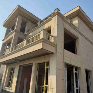 信阳 黄金麻花岗岩石材荔枝面外墙干挂效果展示