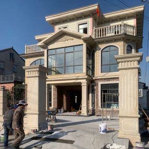 信阳 黄金麻花岗岩荔枝面别墅外墙干挂私家专属