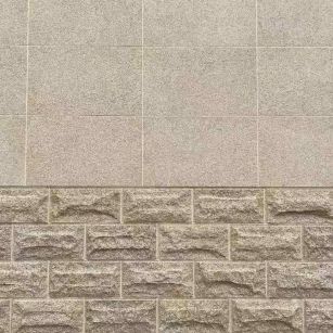 信阳 黄金麻自然面蘑菇石配荔枝面干挂