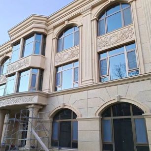 信阳 黄金麻花岗岩别墅外墙干挂