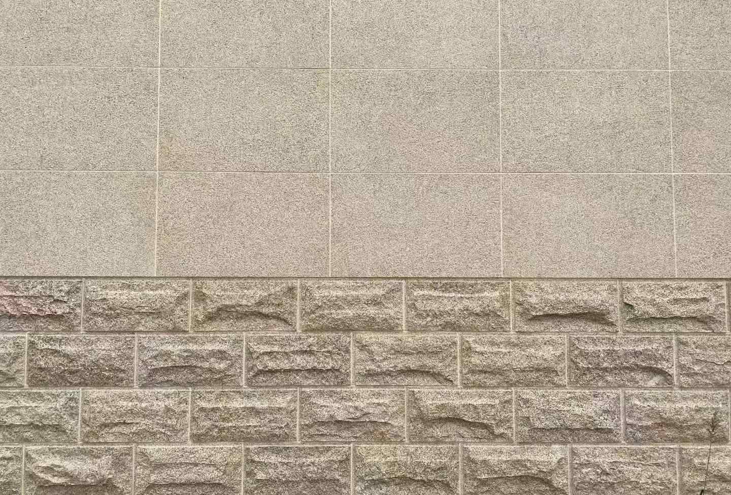 信阳 黄金麻自然面蘑菇石配荔枝面干挂