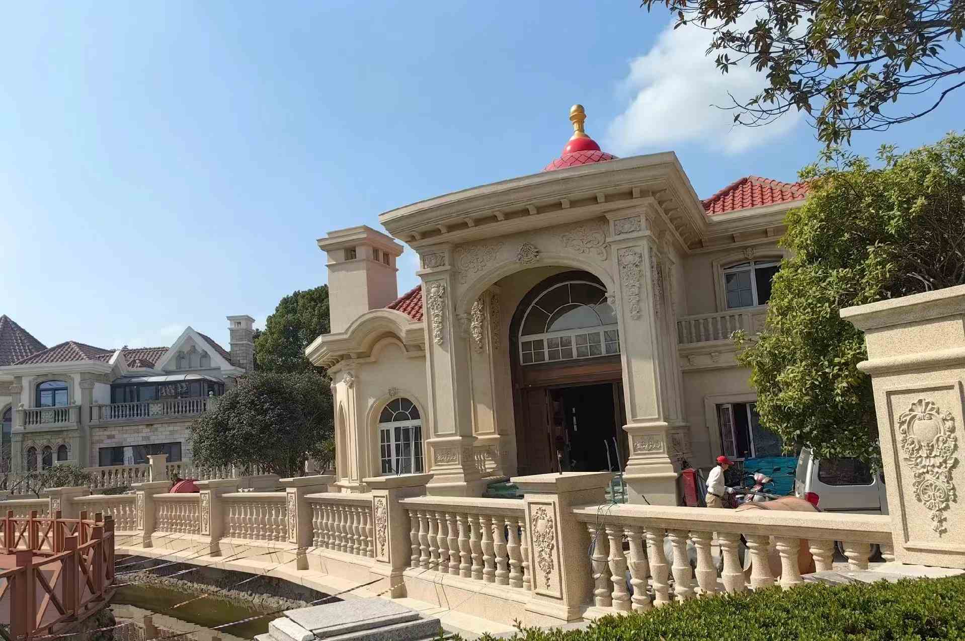 信阳 黄金麻花岗岩欧式别墅