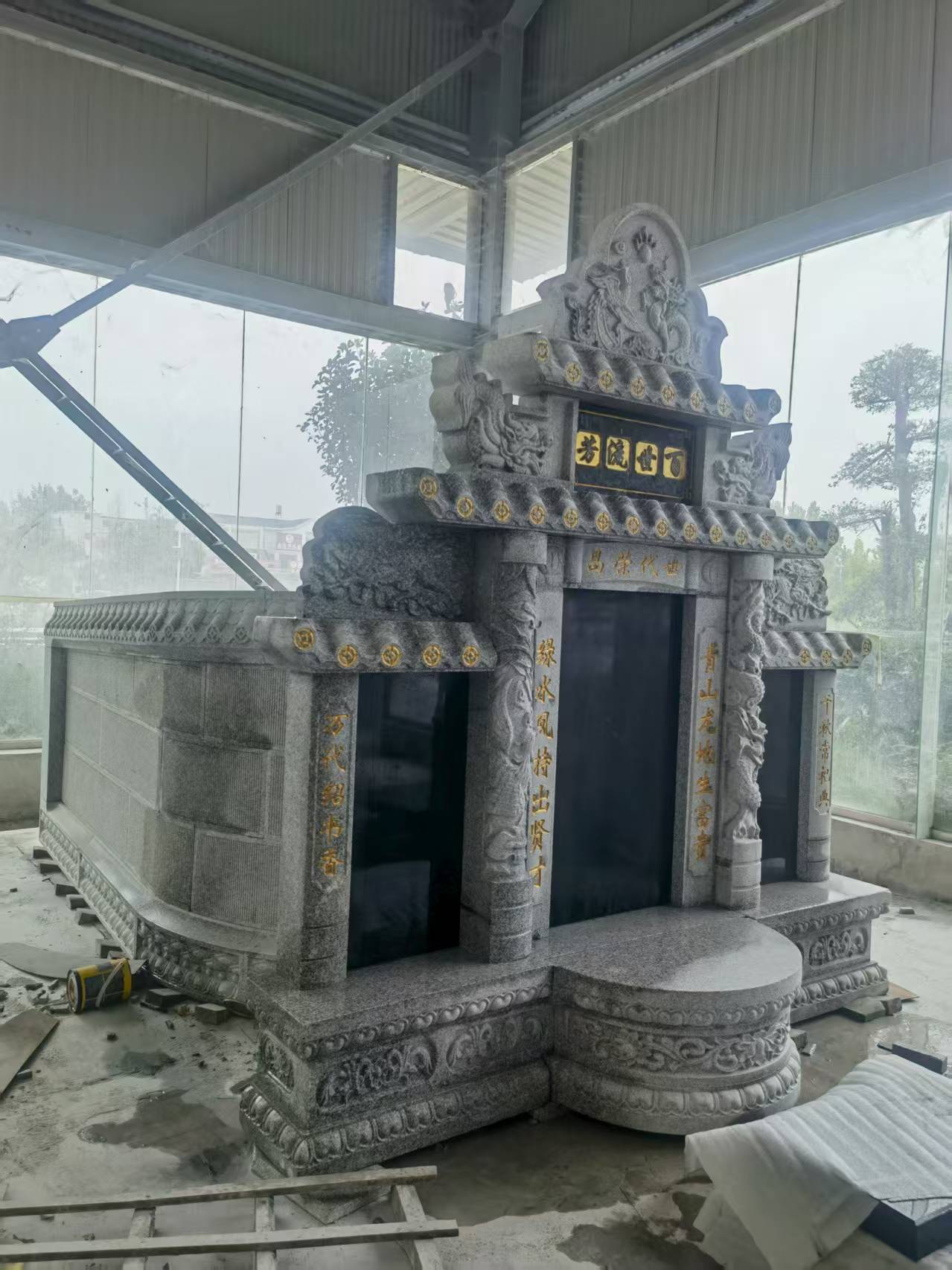 信阳 芝麻白墓碑效果展示图