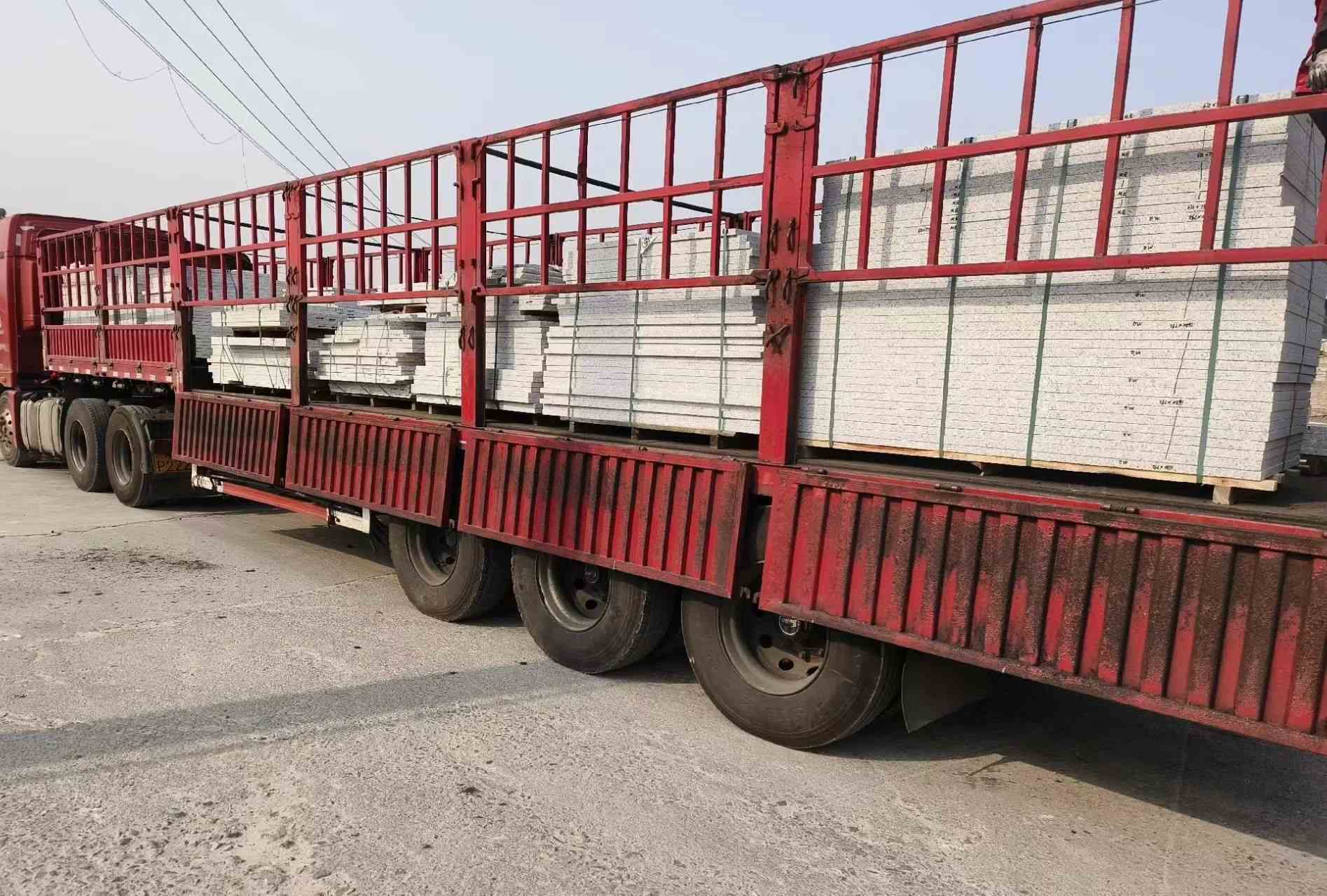 信阳 白麻荔枝面外墙干挂，工厂装车日常