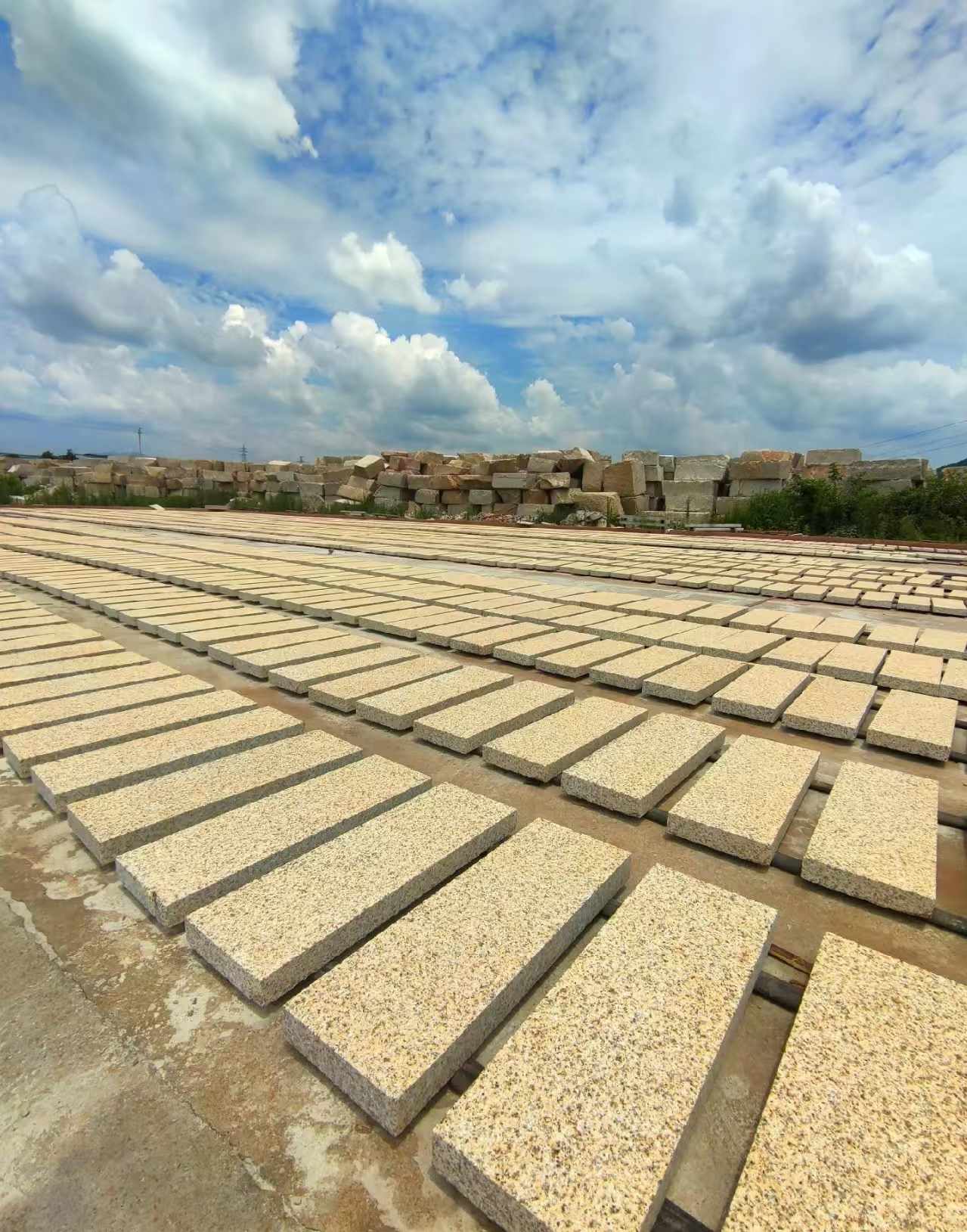 信阳 黄金麻荔枝面花岗岩石材地铺石防护中