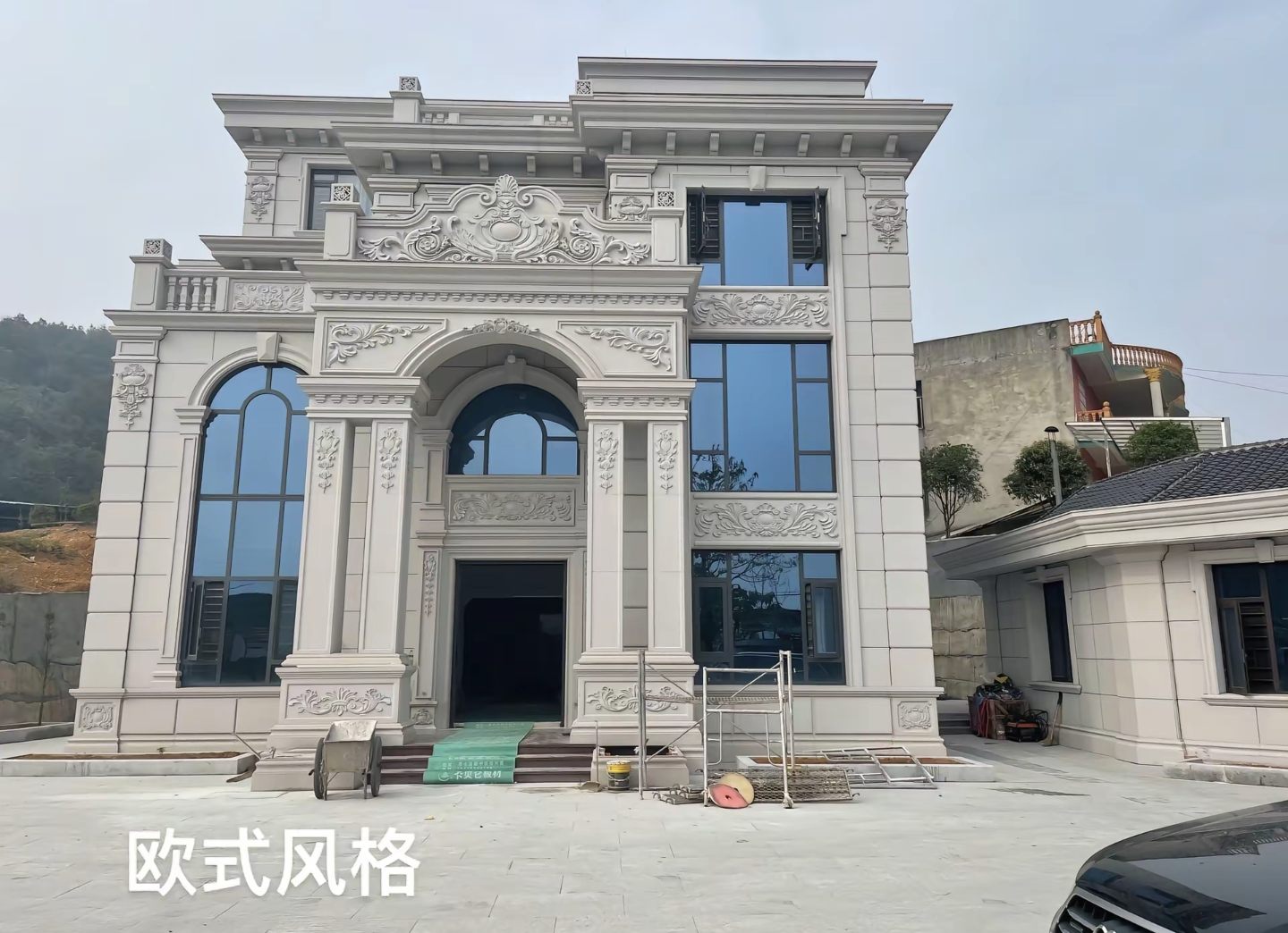 信阳 白麻花岗岩别墅外墙干挂